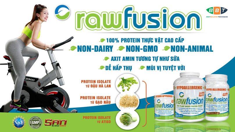 Rawfusion protein thực vật tăng cơ đỉnh cao 