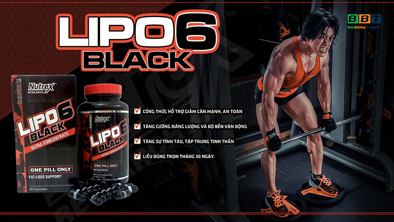 Nutrex Lipo 6 Black đốt mỡ hiệu quả an toàn