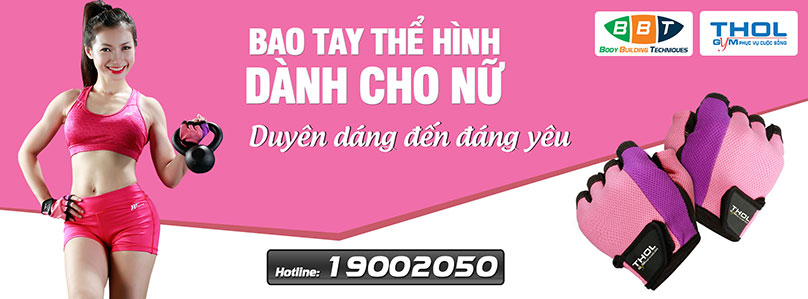 bao tay gym nữ THOL G004 duyên dáng cá tính