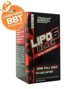 Lipo 6 black - Fat burner giảm cân đốt mỡ phổ thông từ Nutrex
