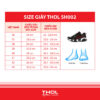 THOL SH002 Size Chart