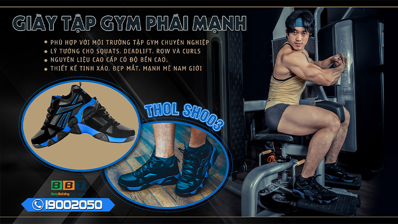 giày tập gym cho nam mạnh mẽ nam tính