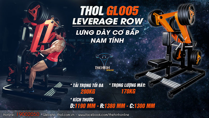 THOL Leverage Row GL005 - Lưng dày cơ bắp nam tính