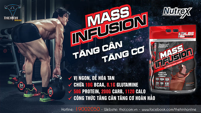 Mass Infusion tăng cân nhanh chóng hiệu quả