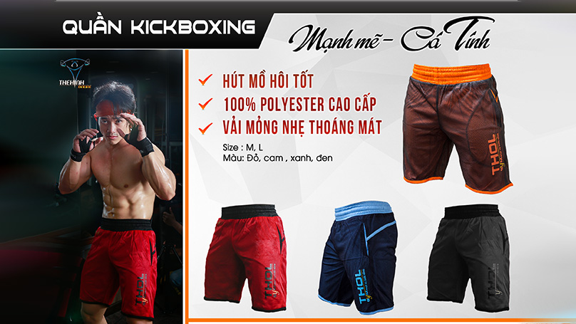 Quần Kickboxing THOL CL008 nam tính đẳng cấp