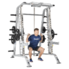 SMITH MACHINE / HALF CAGE COMBO WITH SAFETY STOPPERS (CSM-600)-2264