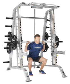 SMITH MACHINE / HALF CAGE COMBO WITH SAFETY STOPPERS (CSM-600)-2264
