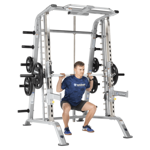 SMITH MACHINE / HALF CAGE COMBO WITH SAFETY STOPPERS (CSM-600)-2264