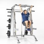 SMITH MACHINE / HALF CAGE COMBO WITH SAFETY STOPPERS (CSM-600)-2266 SMITH MACHINE / HALF CAGE COMBO WITH SAFETY STOPPERS (CSM-600)-2266