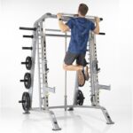 SMITH MACHINE / HALF CAGE COMBO WITH SAFETY STOPPERS (CSM-600)-2267 SMITH MACHINE / HALF CAGE COMBO WITH SAFETY STOPPERS (CSM-600)-2267