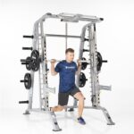 SMITH MACHINE / HALF CAGE COMBO WITH SAFETY STOPPERS (CSM-600)-2269 SMITH MACHINE / HALF CAGE COMBO WITH SAFETY STOPPERS (CSM-600)-2269