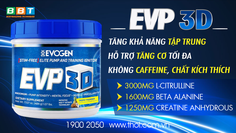 EVP-3D Nguồn Năng Lượng Cao - Không Chất Kích Thích